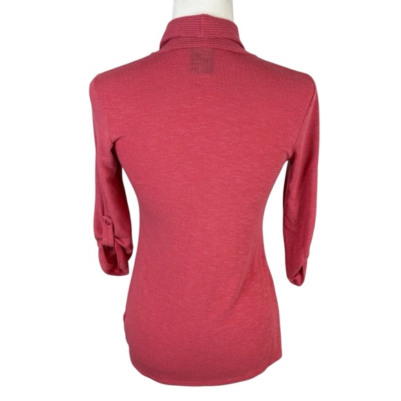 Bobeau Red Open-Front Cardigan Size XS - Picture 5 of 7